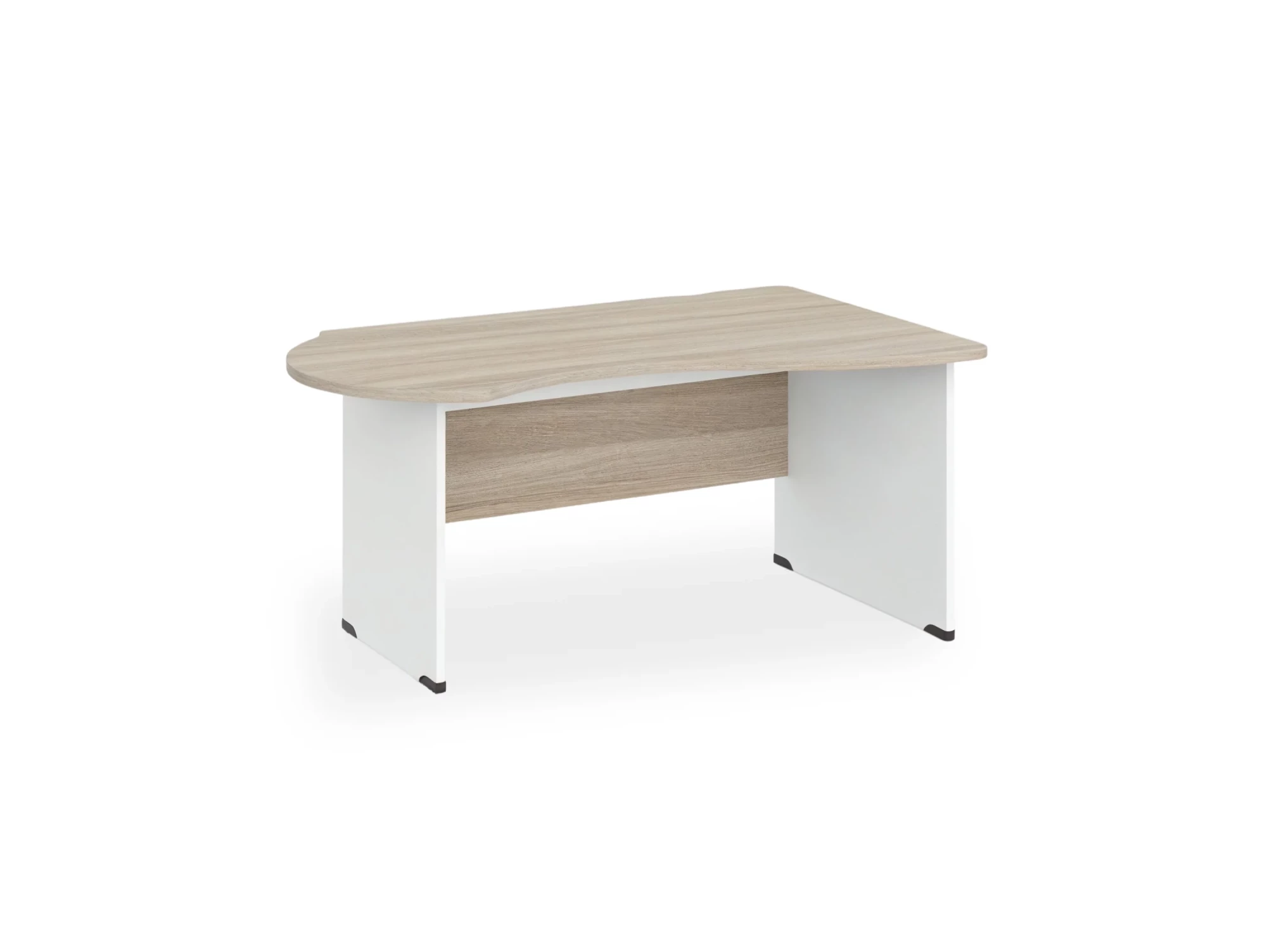 BRL RB004-140х80R Стол асимметричный правый 1400х800х740 Шорвуд/Белый