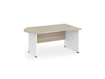 Стол асимметричный правый 1400х800х740 RB004-140х80R Шорвуд/Белый