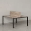 Бенч-система, 2 рабочих места, с одним экраном ЛДСП 1200x1200x750 RM165-2-12x12 Дуб Маувелла/Черный