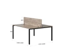 Бенч-система, 2 рабочих места, с одним экраном ЛДСП 1200x1200x750 RM165-2-12x12 Дуб Маувелла/Черный