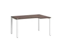 Стол угловой, П-опора, правый 1800x700/900x750, RM052-18x7-9 Дуб Апрельский шоколад/Белый