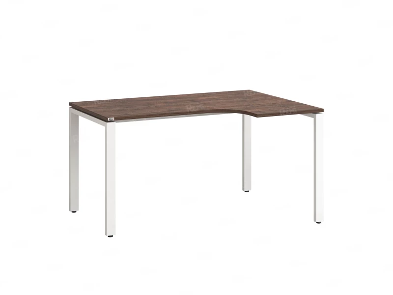 Стол угловой, П-опора, правый 1800x700/900x750, RM052-18x7-9 Дуб Апрельский шоколад/Белый