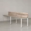 Бенч-система в 1 ряд, 2 рабочих места 2 ЛДСП экранов 2000x800x750 RM167-4-20x8 Дуб Маувелла/Белый