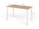 Стол прямой на металлокаркасе 1200x600x750 RTD060 Вотан/Белый. Серия Тандем / Tandem. Серия Тандем / Tandem