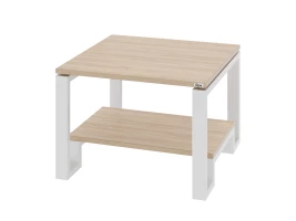 Журнальный стол с полкой 1200x600x550 RM181-12x6 Вяз Швейцарский светлый/Белый