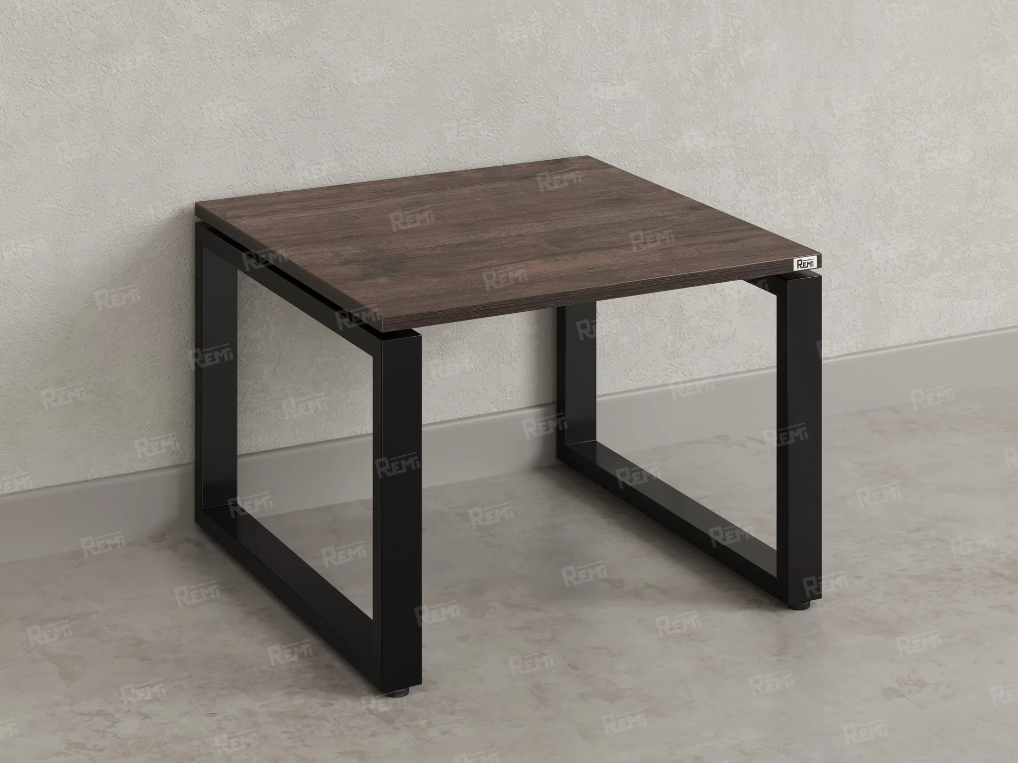 Журнальный стол с полкой 600x700x550 RM182-6x7 Дуб Апрельский шоколад/Черный