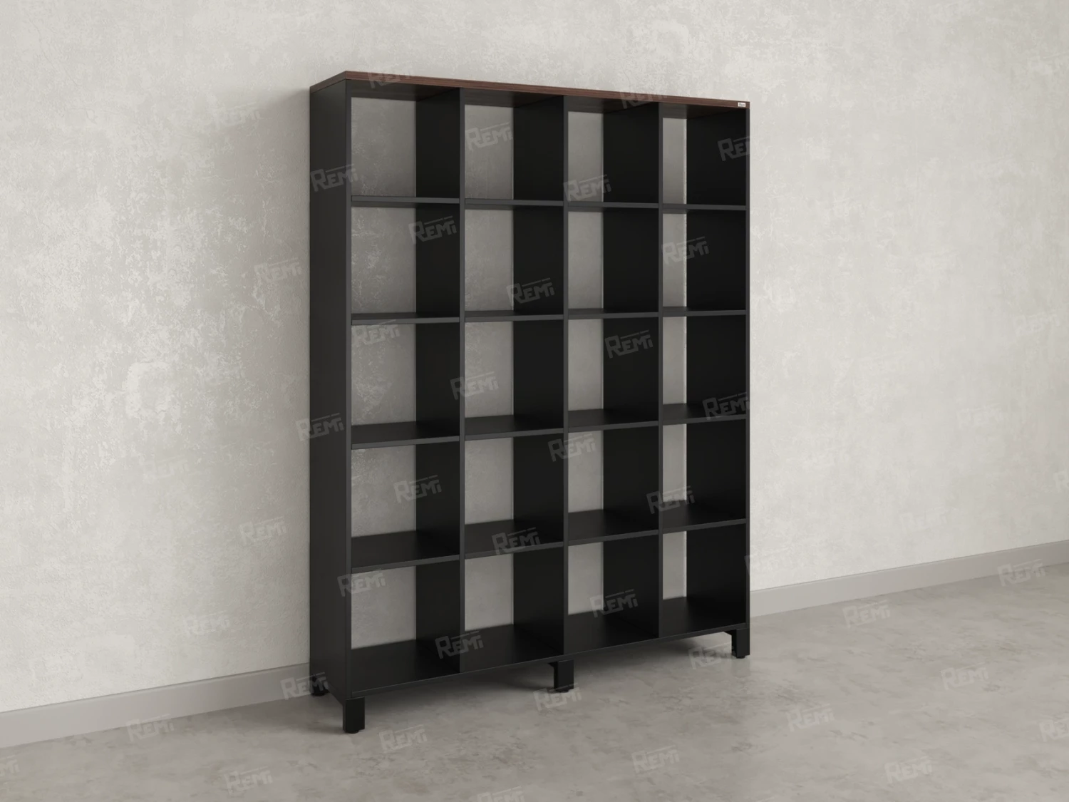 Стеллаж, 20 ячеек 1500х370х1980 RM144-150x37 Дуб Апрельский шоколад/Черный