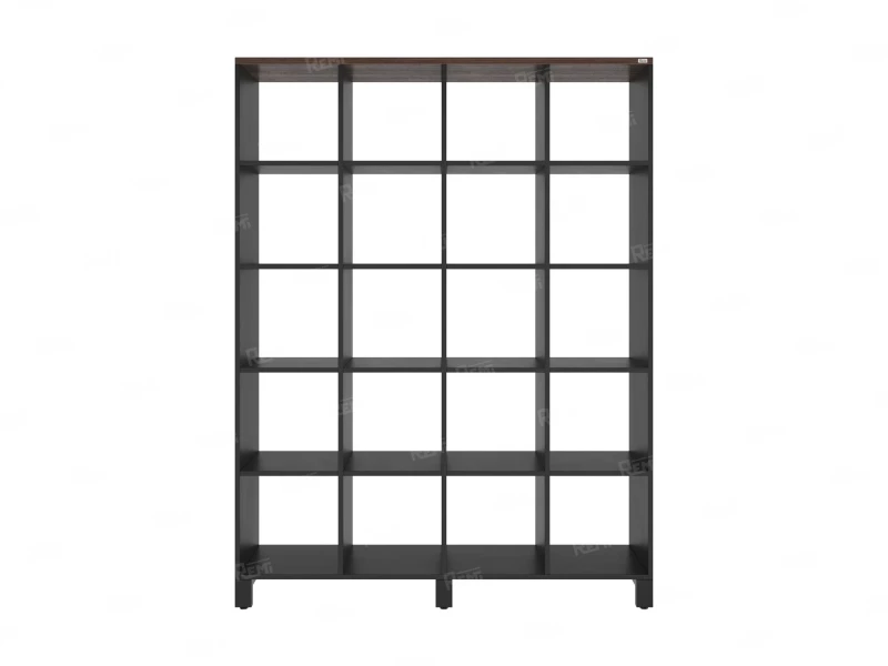 Стеллаж, 20 ячеек 1500х370х1980 RM144-150x37 Дуб Апрельский шоколад/Черный