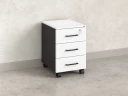 Тумба мобильная, 3 ящика 400x500x600 RM120-40x50 Белый/Черный