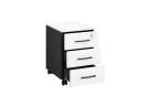 Тумба мобильная, 3 ящика 400x500x600 RM120-40x50 Белый/Черный