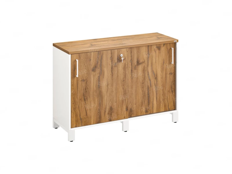 Низкий шкаф-купе 1200x420x850 RM124-120x42 Дуб Юстус/Белый
