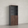 Шкаф комбинированный, регулируемые опоры, 6 уровней 900x420x2100 RM155-90x41 Дуб Апрельский шоколад/Серый