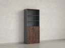 Шкаф комбинированный, регулируемые опоры, 6 уровней 900x420x2100 RM155-90x41 Дуб Апрельский шоколад/Серый