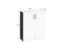 Шкаф распашной, регулируемые опоры, 3 уровня 900x420x1100 RM150-90x42 Белый/Черный