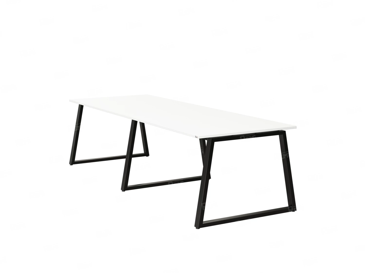 Cтол для переговоров, на A-обазном каркасе 2200x1000x750 RM083-220x100 Белый/Черный