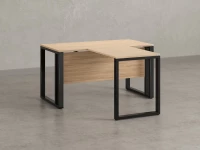 Стол с брифингом на О-образных опорах с экраном ЛДСП RM046-12x8 1200x2000x750 Вяз Швейцарский светлый/Черный