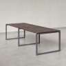 Cтол для переговоров, на О-обазном каркасе 2200x1400x750 RM081-220x140 Дуб Апрельский шоколад/Серый