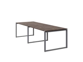 Cтол для переговоров, на О-обазном каркасе 2200x1400x750 RM081-220x140 Дуб Апрельский шоколад/Серый
