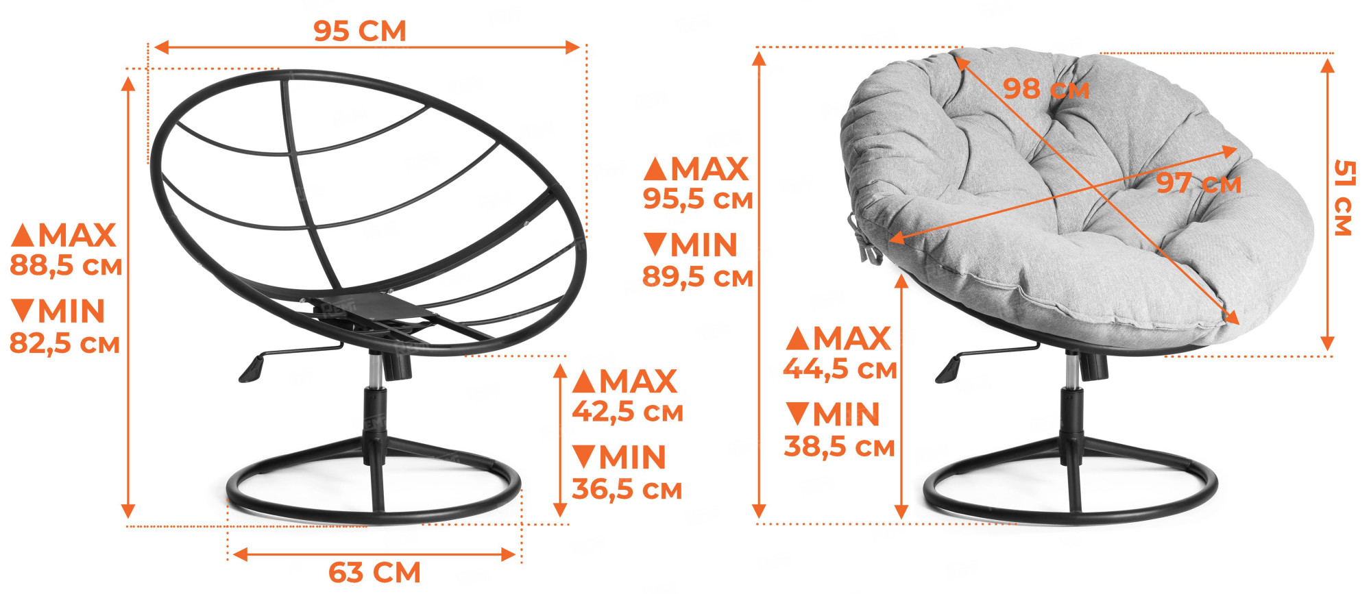 Кресло CLOUDE HOME Серо-бежевый/Серо-бежевый, Ткань (арт. 21617)