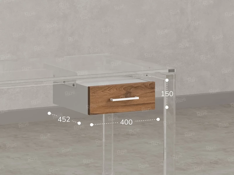 Тумба подвесная, один ящик 400x452x150 RM200-16х7 Юстус/Белый