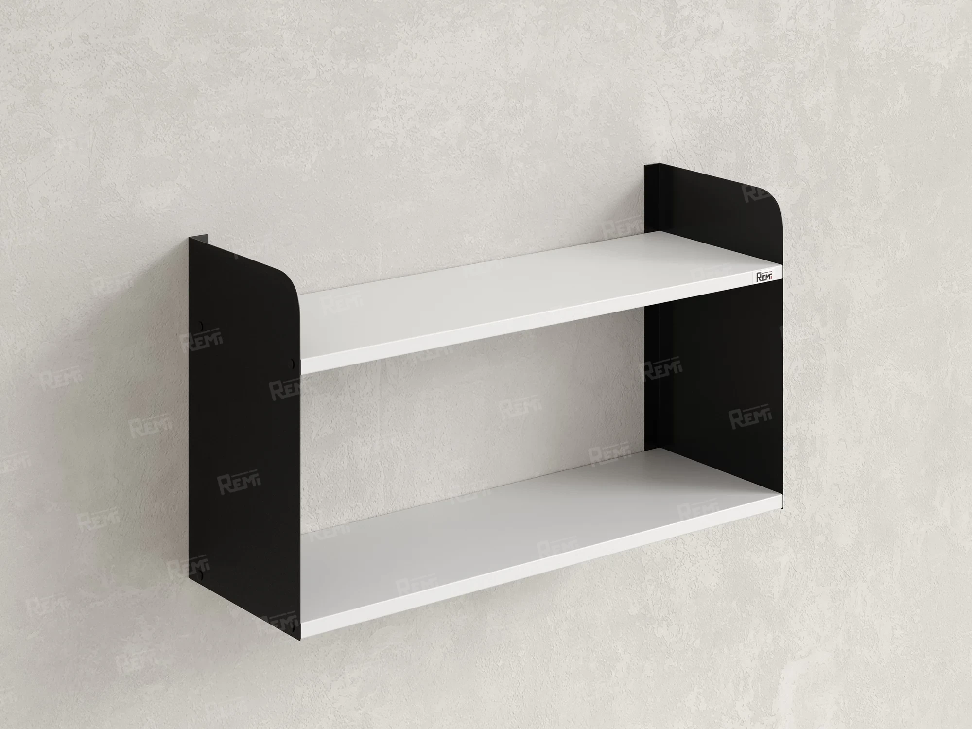 Полка настенная 900x300x500 RM190-90x30 Белый/Черный
