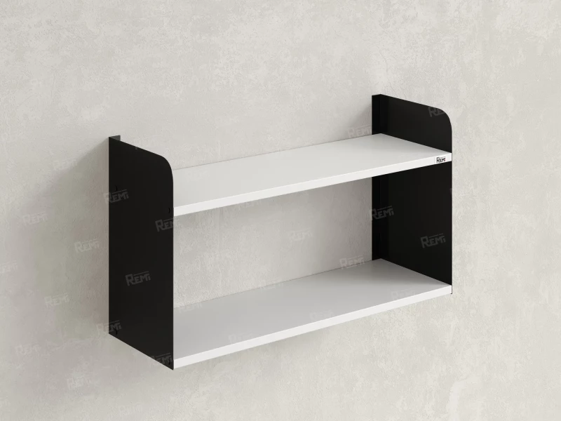 Полка настенная 900x300x500 RM190-90x30 Белый/Черный