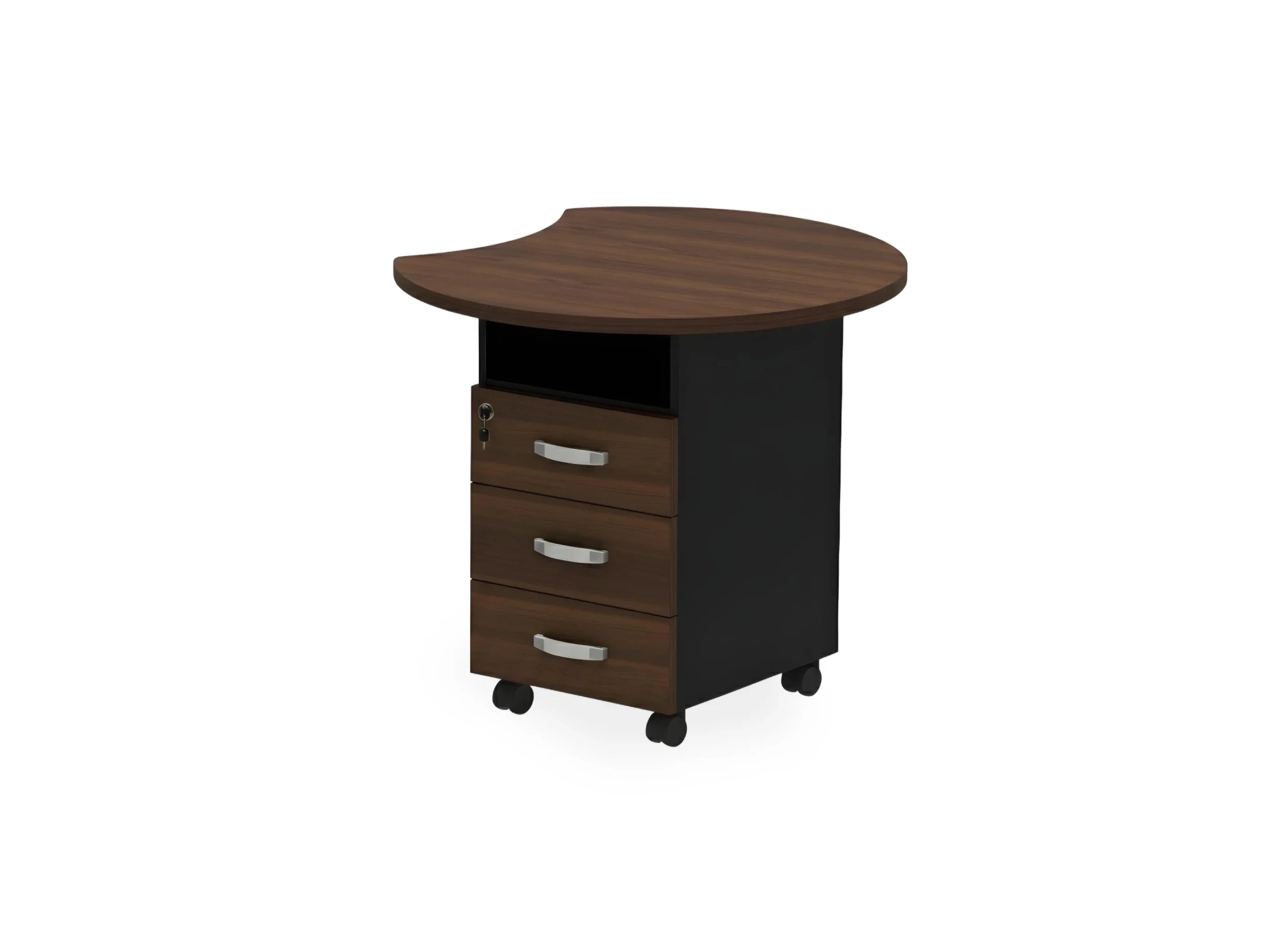 BRL RB088-77х86R Тумба приставная правая 770х860х740 Орех Вармия/Черный