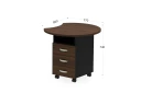 BRL RB088-77х86R Тумба приставная правая 770х860х740 Орех Вармия/Черный