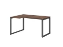 Стол угловой, О-опора, левый 1600x700/900x750, RM055-16x7-9 Дуб Апрельский шоколад/Серый