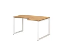 Стол угловой, О-опора, правый 1600x800/1000x750, RM054-16x8-10 Дуб Юстус/Белый