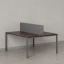 Бенч-система, 2 рабочих места, с одним тканевым экраном 1200x1600x750 RM165-1-12x16 Дуб Апрельский шоколад/Серый