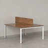 Бенч-система, 2 рабочих места, с одним экраном ЛДСП 1200x1200x750 RM165-2-12x12 Дуб Юстус/Белый