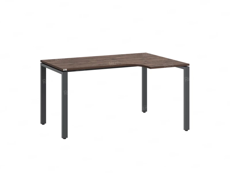 Стол угловой, П-опора, правый 1800x700/900x750, RM052-18x7-9 Дуб Апрельский шоколад/Серый