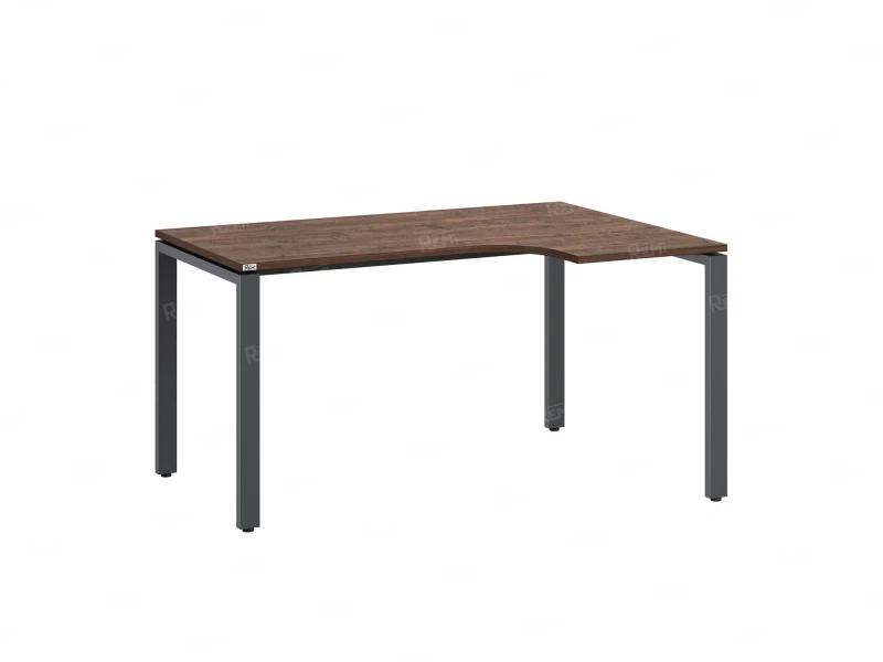 Стол угловой, П-опора, правый 1800x700/900x750, RM052-18x7-9 Дуб Апрельский шоколад/Серый