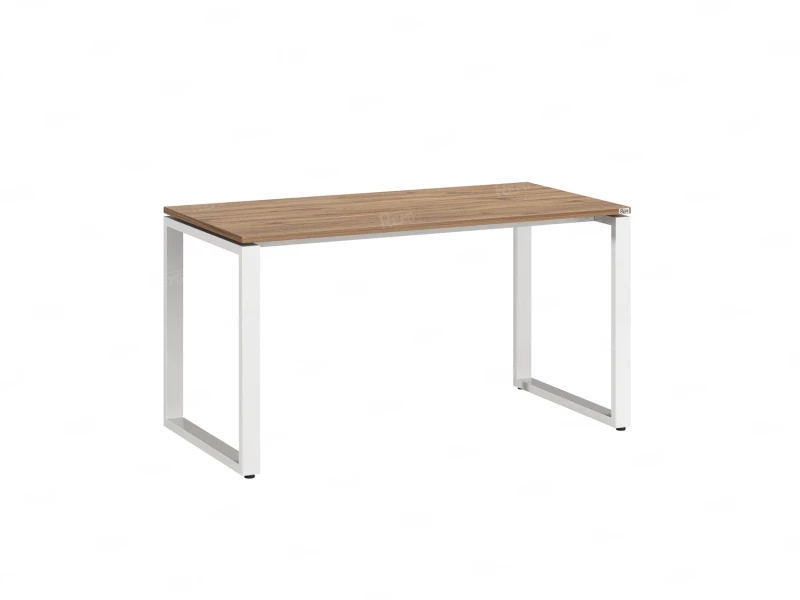 Стол прямой на O-образных опорах 1000x800x750 RM002-10x8 Дуб Юстус/Белый