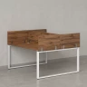 Бенч-система, 2 рабочих места, 5 ЛДСП экранов 1400x1600x750 RM169-4-14x16 Дуб Юстус/Белый